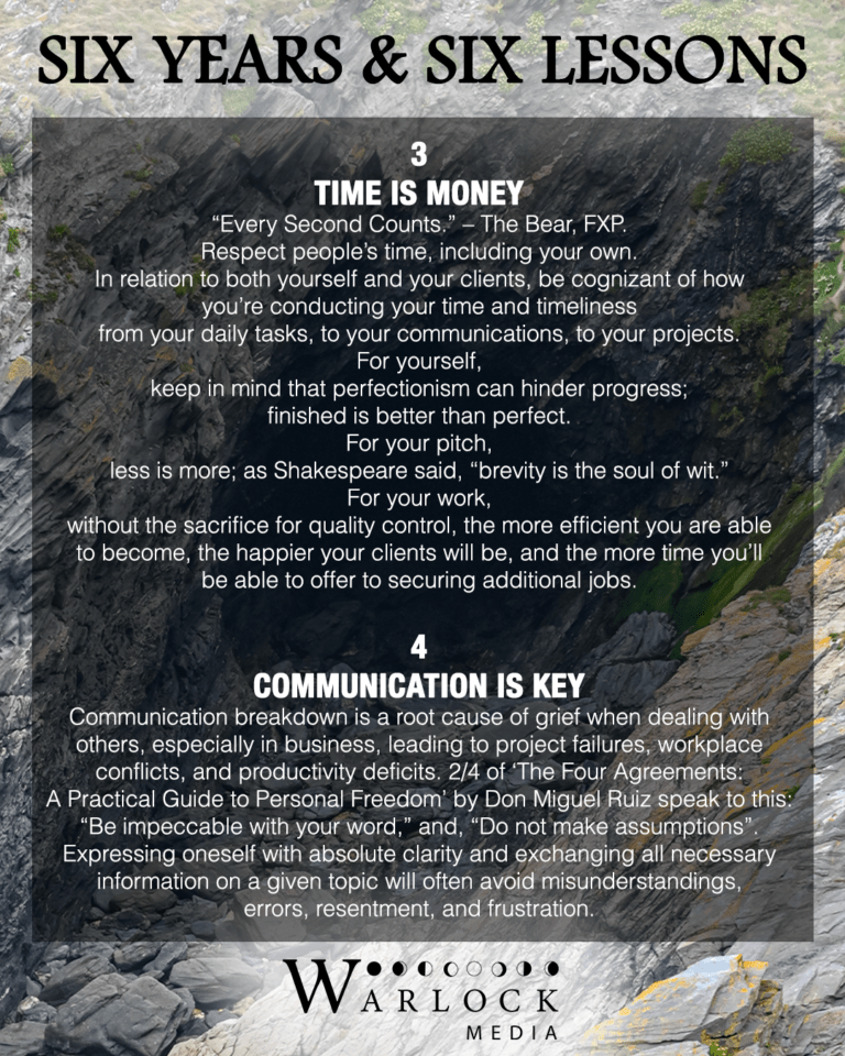 Time is Money - Communication is Key - Warlock Media Lessons