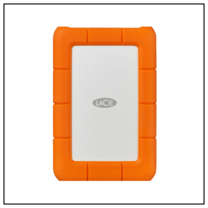 LaCie Rugged 1TB 2TB 5TB USB-C Portable External Hard Drive for PC/Mac - Orange